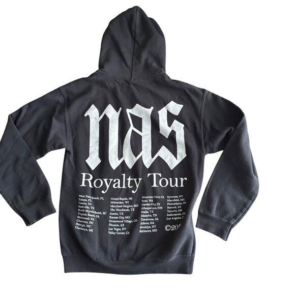 Nas Royalty Tour 2019 Hoodie Black S - Picture 3 of 5